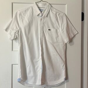 Lacoste White Button-Up Shirt
